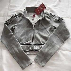 True Religion Fleece Zipper Hoodie - Grey